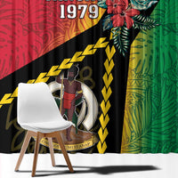 Happy Vanuatu Constitution Day Window Curtain Flag Style With Sand Drawing Pattern LT05 - Polynesian Pride