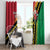 Happy Vanuatu Constitution Day Window Curtain Flag Style With Sand Drawing Pattern