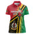 Happy Vanuatu Constitution Day Women Polo Shirt Flag Style With Sand Drawing Pattern