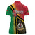 Happy Vanuatu Constitution Day Women Polo Shirt Flag Style With Sand Drawing Pattern