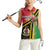 Happy Vanuatu Constitution Day Women Sleeveless Polo Shirt Flag Style With Sand Drawing Pattern