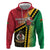 Happy Vanuatu Constitution Day Zip Hoodie Flag Style With Sand Drawing Pattern