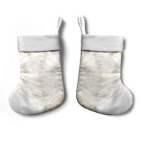 Tonga White Sunday Christmas Stocking Lotu Tamaiti Tongan Kupesi Pattern LT05 - Polynesian Pride