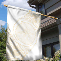 Tonga White Sunday Garden Flag Lotu Tamaiti Tongan Kupesi Pattern LT05 - Polynesian Pride