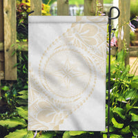Tonga White Sunday Garden Flag Lotu Tamaiti Tongan Kupesi Pattern LT05 Garden Flag Beige - Polynesian Pride