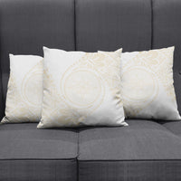 Tonga White Sunday Pillow Cover Lotu Tamaiti Tongan Kupesi Pattern LT05 - Polynesian Pride