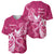 Breast Cancer Awareness Baseball Jersey Ribbon Polynesian Pattern Pink Version LT05 - Polynesian Pride