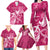 Breast Cancer Awareness Family Matching Long Sleeve Bodycon Dress and Hawaiian Shirt Ribbon Polynesian Pattern Pink Version LT05 - Polynesian Pride