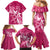 Breast Cancer Awareness Family Matching Mermaid Dress and Hawaiian Shirt Ribbon Polynesian Pattern Pink Version LT05 - Polynesian Pride