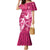 Breast Cancer Awareness Family Matching Mermaid Dress and Hawaiian Shirt Ribbon Polynesian Pattern Pink Version LT05 Mom's Dress Pink - Polynesian Pride