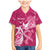 Breast Cancer Awareness Family Matching Mermaid Dress and Hawaiian Shirt Ribbon Polynesian Pattern Pink Version LT05 Son's Shirt Pink - Polynesian Pride