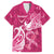 Breast Cancer Awareness Family Matching Puletasi Dress and Hawaiian Shirt Ribbon Polynesian Pattern Pink Version LT05 Dad's Shirt - Short Sleeve Pink - Polynesian Pride