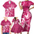 Breast Cancer Awareness Family Matching Short Sleeve Bodycon Dress and Hawaiian Shirt Ribbon Polynesian Pattern Pink Version LT05 - Polynesian Pride