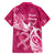 Breast Cancer Awareness Family Matching Short Sleeve Bodycon Dress and Hawaiian Shirt Ribbon Polynesian Pattern Pink Version LT05 - Polynesian Pride