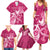 Breast Cancer Awareness Family Matching Summer Maxi Dress and Hawaiian Shirt Ribbon Polynesian Pattern Pink Version LT05 - Polynesian Pride