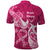 Breast Cancer Awareness Polo Shirt Ribbon Polynesian Pattern Pink Version LT05 - Polynesian Pride