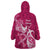 Breast Cancer Awareness Wearable Blanket Hoodie Ribbon Polynesian Pattern Pink Version LT05 - Polynesian Pride