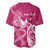 Personalized Breast Cancer Awareness Baseball Jersey Ribbon Polynesian Pattern Pink Version LT05 - Polynesian Pride