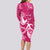 Personalized Breast Cancer Awareness Long Sleeve Bodycon Dress Ribbon Polynesian Pattern Pink Version LT05 - Polynesian Pride