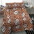 Hawaii Vintage Brown Hibiscus Tapa Pattern Bedding Set