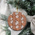 Hawaii Vintage Brown Hibiscus Tapa Pattern Ceramic Ornament