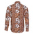 Hawaii Vintage Brown Hibiscus Tapa Pattern Family Matching Long Sleeve Bodycon Dress and Hawaiian Shirt