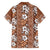 Hawaii Vintage Brown Hibiscus Tapa Pattern Family Matching Off Shoulder Maxi Dress and Hawaiian Shirt