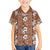 Hawaii Vintage Brown Hibiscus Tapa Pattern Family Matching Puletasi and Hawaiian Shirt