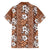 Hawaii Vintage Brown Hibiscus Tapa Pattern Family Matching Short Sleeve Bodycon Dress and Hawaiian Shirt