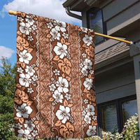Hawaii Vintage Brown Hibiscus Tapa Pattern Garden Flag LT05 - Polynesian Pride