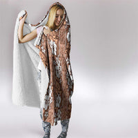 Hawaii Vintage Brown Hibiscus Tapa Pattern Hooded Blanket LT05 - Polynesian Pride
