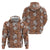 Hawaii Vintage Brown Hibiscus Tapa Pattern Hoodie