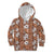 Hawaii Vintage Brown Hibiscus Tapa Pattern Kid Hoodie