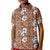 Hawaii Vintage Brown Hibiscus Tapa Pattern Kid Polo Shirt