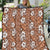 Hawaii Vintage Brown Hibiscus Tapa Pattern Quilt