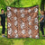 Hawaii Vintage Brown Hibiscus Tapa Pattern Quilt