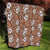 Hawaii Vintage Brown Hibiscus Tapa Pattern Quilt