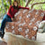 Hawaii Vintage Brown Hibiscus Tapa Pattern Quilt