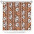 Hawaii Vintage Brown Hibiscus Tapa Pattern Shower Curtain