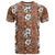 Hawaii Vintage Brown Hibiscus Tapa Pattern T Shirt