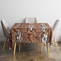 Hawaii Vintage Brown Hibiscus Tapa Pattern Tablecloth LT05 - Polynesian Pride