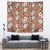 Hawaii Vintage Brown Hibiscus Tapa Pattern Tapestry