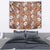 Hawaii Vintage Brown Hibiscus Tapa Pattern Tapestry