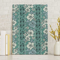 Hawaii Vintage Green Hibiscus Tapa Pattern Canvas Wall Art LT05 Without Frame Green - Polynesian Pride