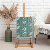 Hawaii Vintage Green Hibiscus Tapa Pattern Canvas Wall Art LT05 - Polynesian Pride