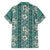 Hawaii Vintage Green Hibiscus Tapa Pattern Family Matching Long Sleeve Bodycon Dress and Hawaiian Shirt