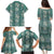 Hawaii Vintage Green Hibiscus Tapa Pattern Family Matching Puletasi and Hawaiian Shirt