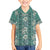 Hawaii Vintage Green Hibiscus Tapa Pattern Family Matching Puletasi and Hawaiian Shirt