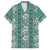 Hawaii Vintage Green Hibiscus Tapa Pattern Family Matching Summer Maxi Dress and Hawaiian Shirt