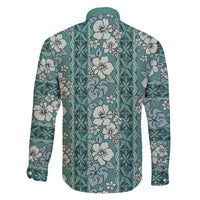 Hawaii Vintage Green Hibiscus Tapa Pattern Family Matching Summer Maxi Dress and Hawaiian Shirt LT05 - Polynesian Pride